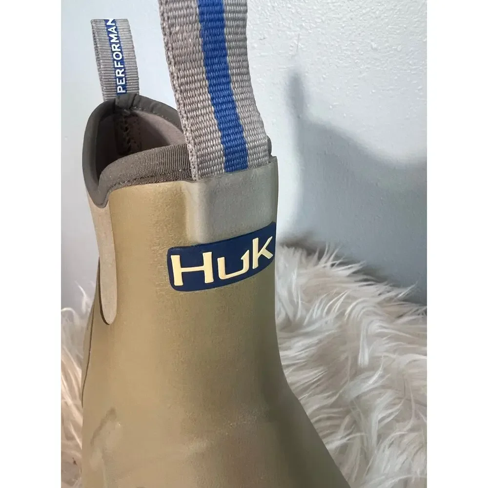 HUK Sz 12 Men’s Rogue Wave Fishing Boots Rain Work Chore Rubber Fisherman Farm